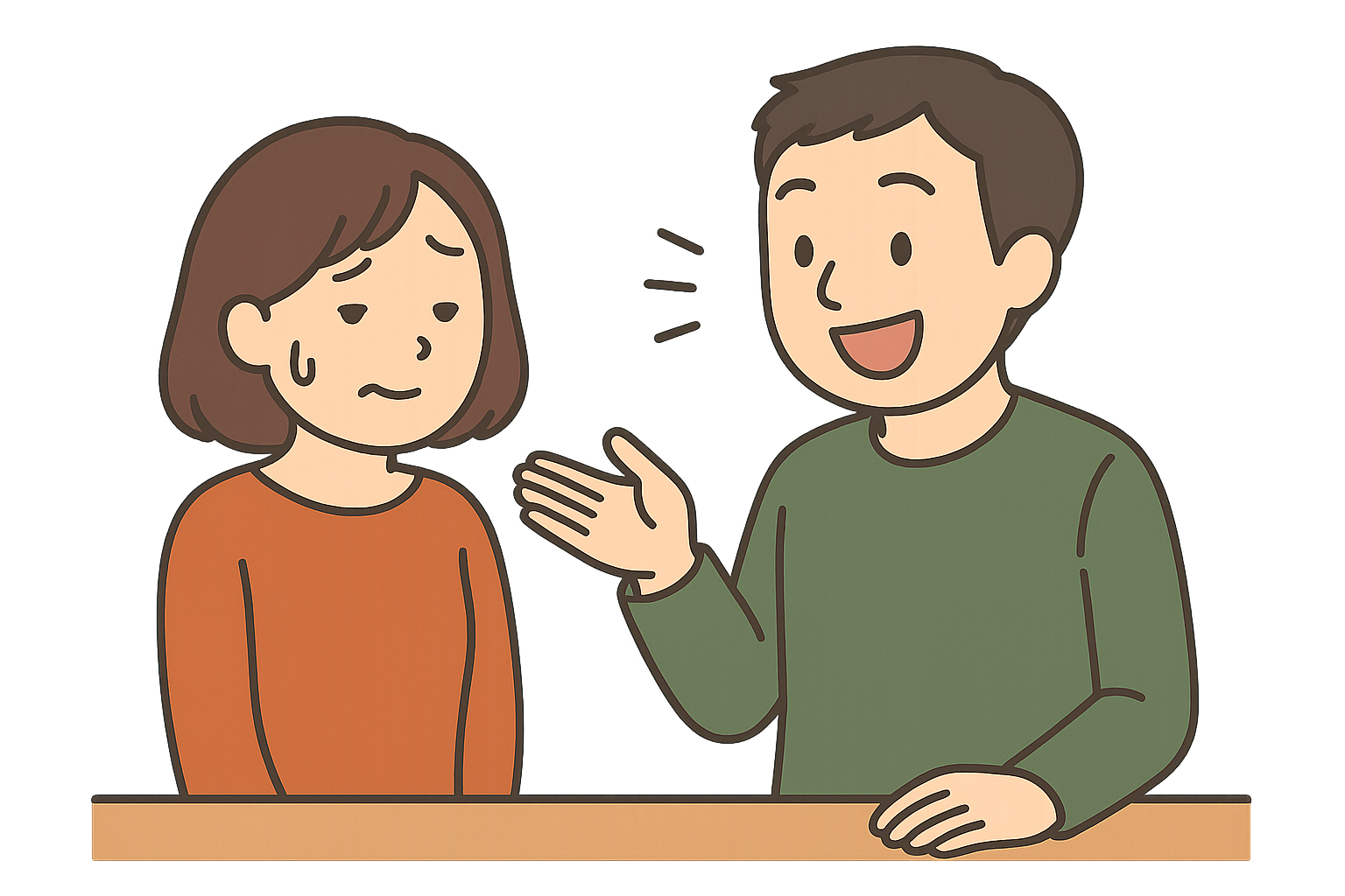 話しすぎに注意するイメージ